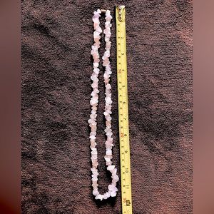 Vintage Pink Rose quartz necklace